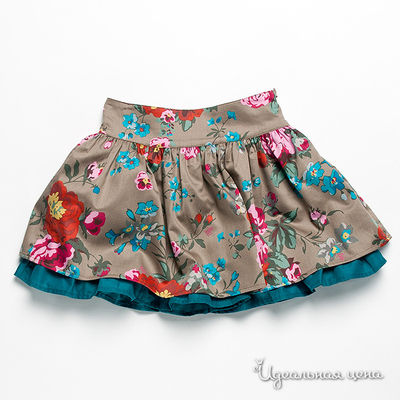 Юбка Kenzo Kids, цвет цвет серый / принт цветы