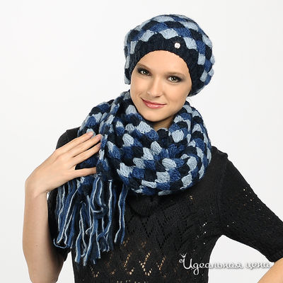 Шарф Mexx, цвет цвет синий / голубой / черный