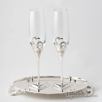 Бокалы Svarovski Crystal, цвет серебро