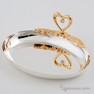 Блюдце Svarovski Crystal, цвет цвет золото