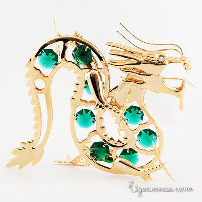 Дракон Svarovski Crystal, цвет цвет золото