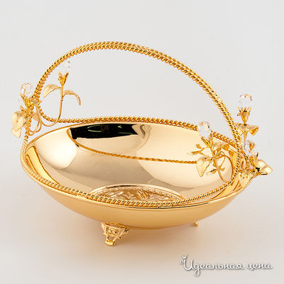 Конфетница Svarovski Crystal, цвет цвет золото