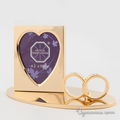 Фоторамка Svarovski Crystal, цвет цвет золото