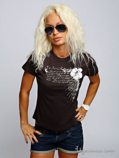 Футболка DelSol, цвет цвет коричневый