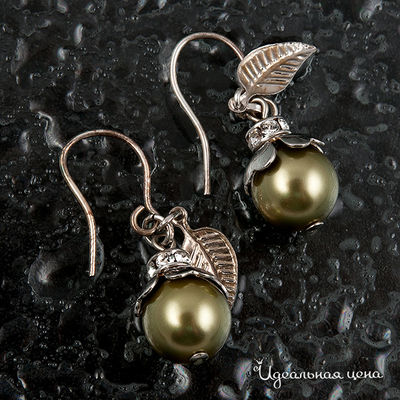 Серьги Coeur de Lion, цвет зеленый