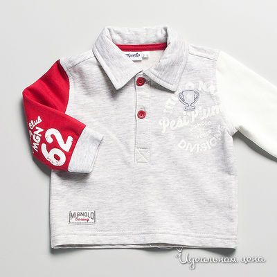 Джемпер-поло Dodipetto, цвет цвет белый / серый / красный