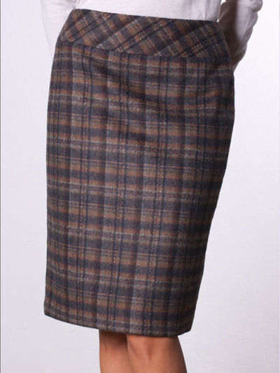 Юбка Bizzaro, цвет принт коричневая клетка