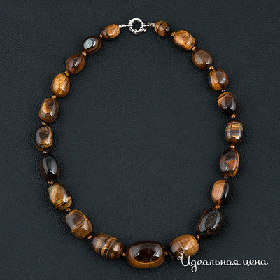 Бусы Biruza, цвет вставка тигровый глаз