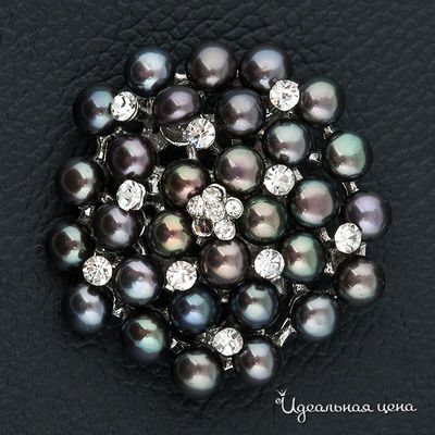 Брошь-кулон Biruza, цвет вставка жемчуг / кристалл Svarovski