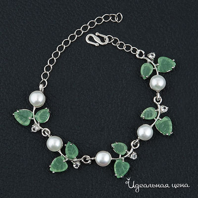 Браслет Biruza, цвет вставка жемчуг / бижутерная смола