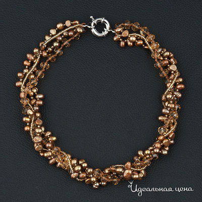 Колье Biruza, цвет вставка жемчуг / бисер