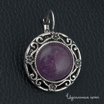 Серьги Biruza, цвет вставка чароит