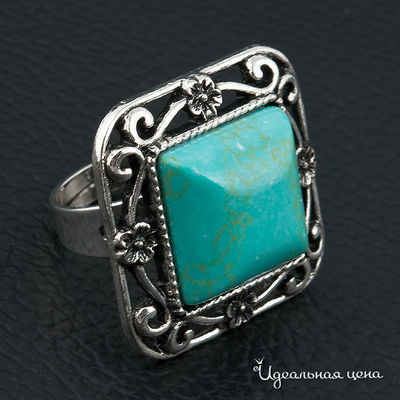 Кольцо Biruza, цвет вставка бирюза