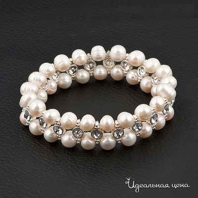 Браслет Biruza, цвет вставка жемчуг / циркон