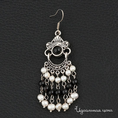 Серьги Biruza, цвет вставка жемчуг