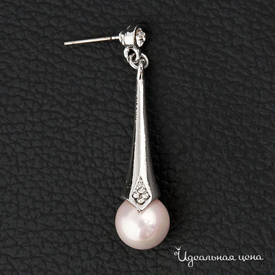 Серьги Biruza, цвет вставка жемчуг