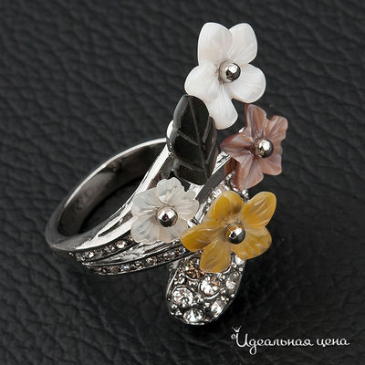 Кольцо Biruza, цвет вставка перламутр