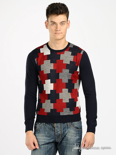 Джемпер Antony Morato, цвет цвет синий / серо-красный принт