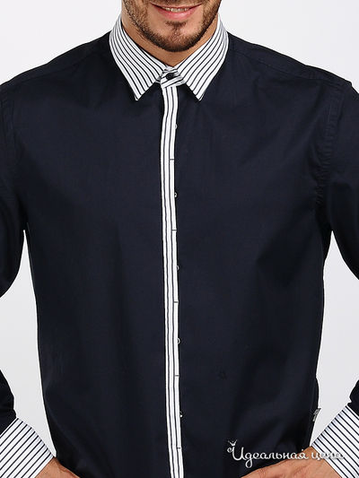 Рубашка Moschino MS мужская, цвет темно-синий