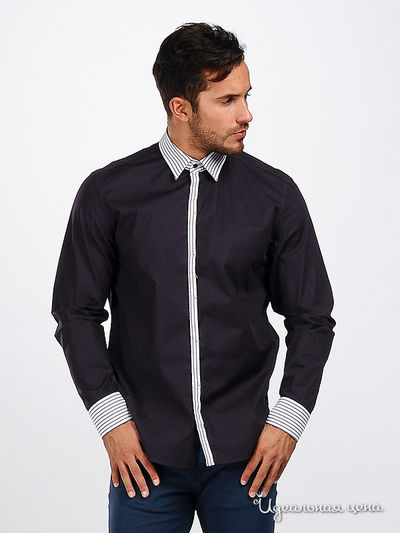 Рубашка Moschino MS мужская, цвет темно-фиолетовый