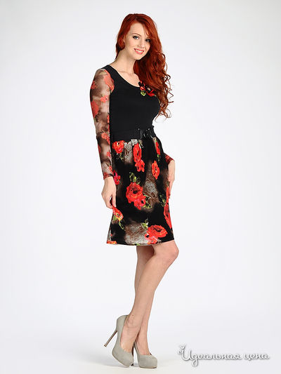 Платье Angellik женское, цвет черный / красный