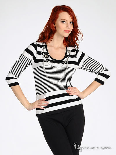 Джемпер Angellik, цвет цвет белый / принт черная полоска