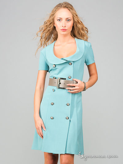 Платье May Be, цвет цвет голубой