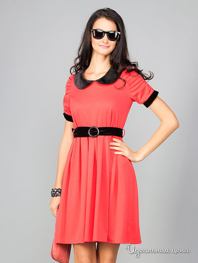 Платье May Be, цвет цвет коралловый