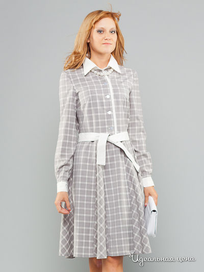 Платье May Be, цвет цвет серый