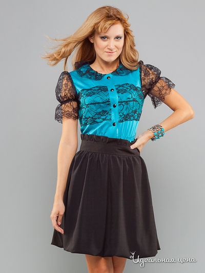 Блузка May Be, цвет цвет изумруд