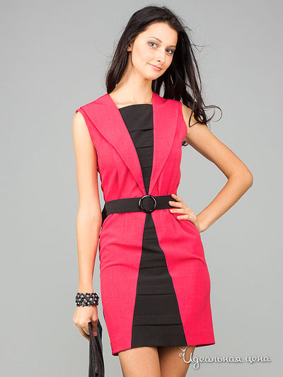 Платье May Be, цвет цвет розовый / черный