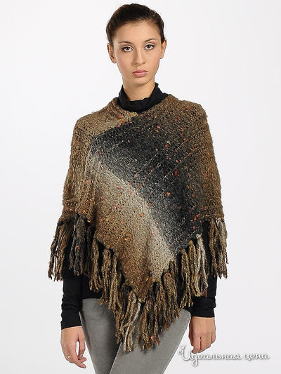 Пончо Gaudi, цвет цвет коричневый