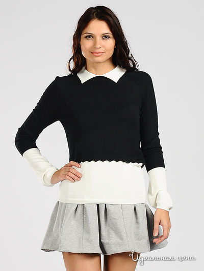 Джемпер F5jeans, цвет цвет черный / белый