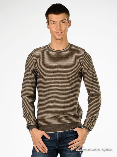 Джемпер F5jeans, цвет цвет коричневый / белый