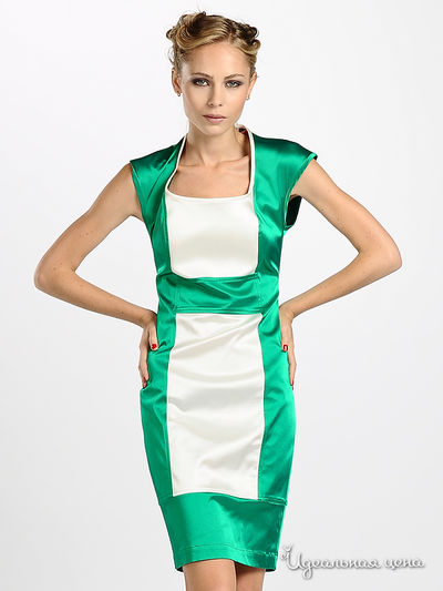 Платье Maria Rybalchenko, цвет цвет белый / изумрудный