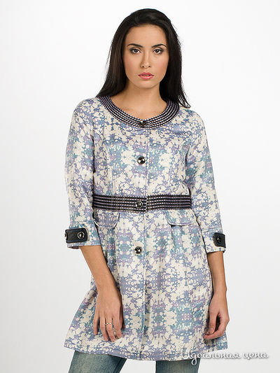 пальто Custo Barcelona, цвет цвет лиловый / белый