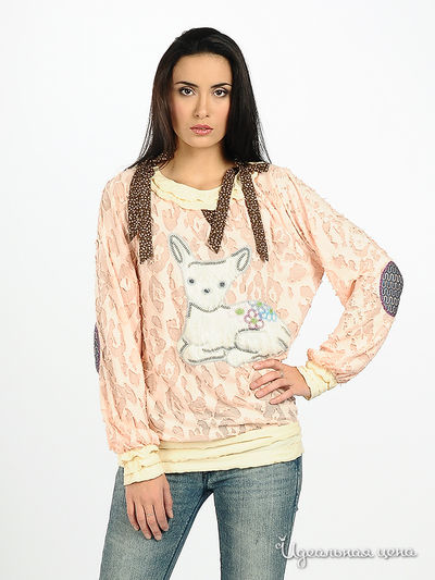 Пуловер Custo Barcelona, цвет цвет светло-кремовый