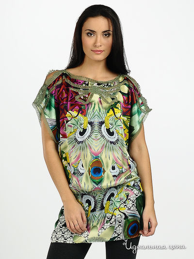 Туника Custo Barcelona, цвет цвет зеленый