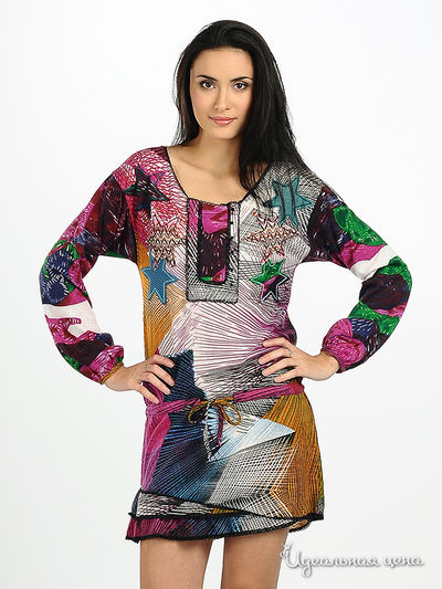 Туника Custo Barcelona, цвет цвет мультиколор