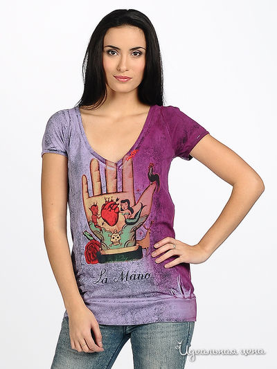 Футболка Custo Barcelona, цвет цвет сиреневый