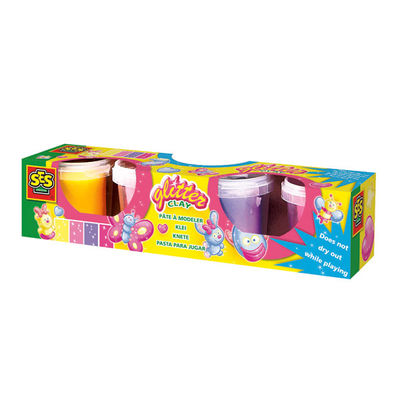 Пластилин с блестками SES