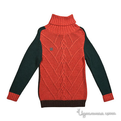 Свитер Gulliver, цвет цвет оранжевый / темно-зеленый