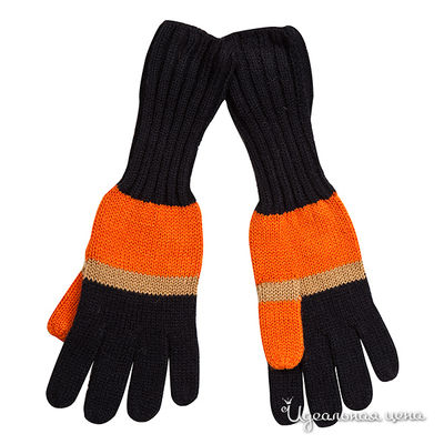Перчатки Gulliver &quot;ШЕРИФ&quot; для мальчика, цвет черный / оранжевый