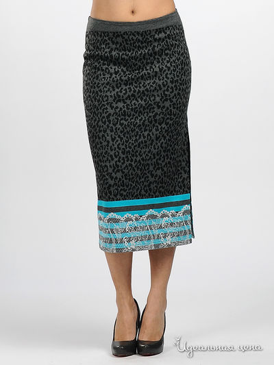 Юбка Adzhedo, цвет принт леопард серый