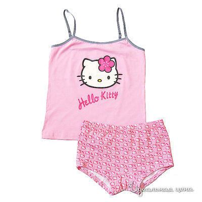 Комплект трусы+майка Cartoon brands &quot;HELLO KITTY&quot; для девочки, цвет розовый