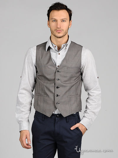 Жилетка Park&Finemekker, цвет цвет серый