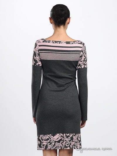 Платье Adzhedo женское, цвет серый / розовый