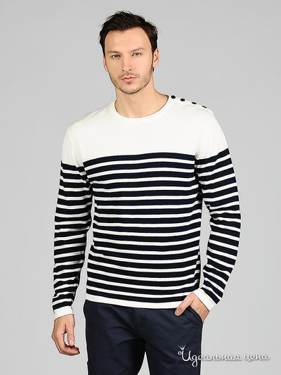 Джемпер Park&Finemekker, цвет цвет белый / темно-синий