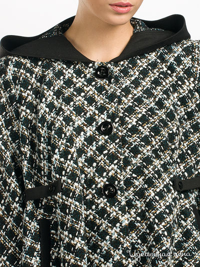 Куртка-пончо Adzhedo женская, цвет зеленый / белый