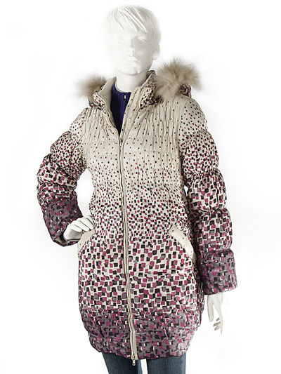 пальто Ginger, цвет цвет бежеый / серый / фуксия